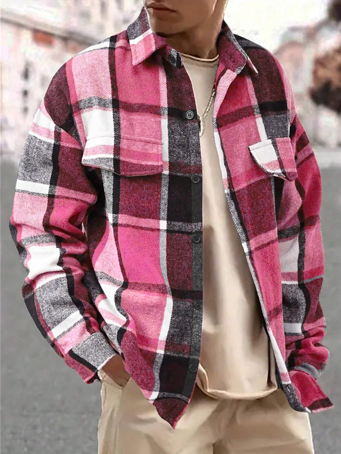 Oversized Plaid Flannel Shacket